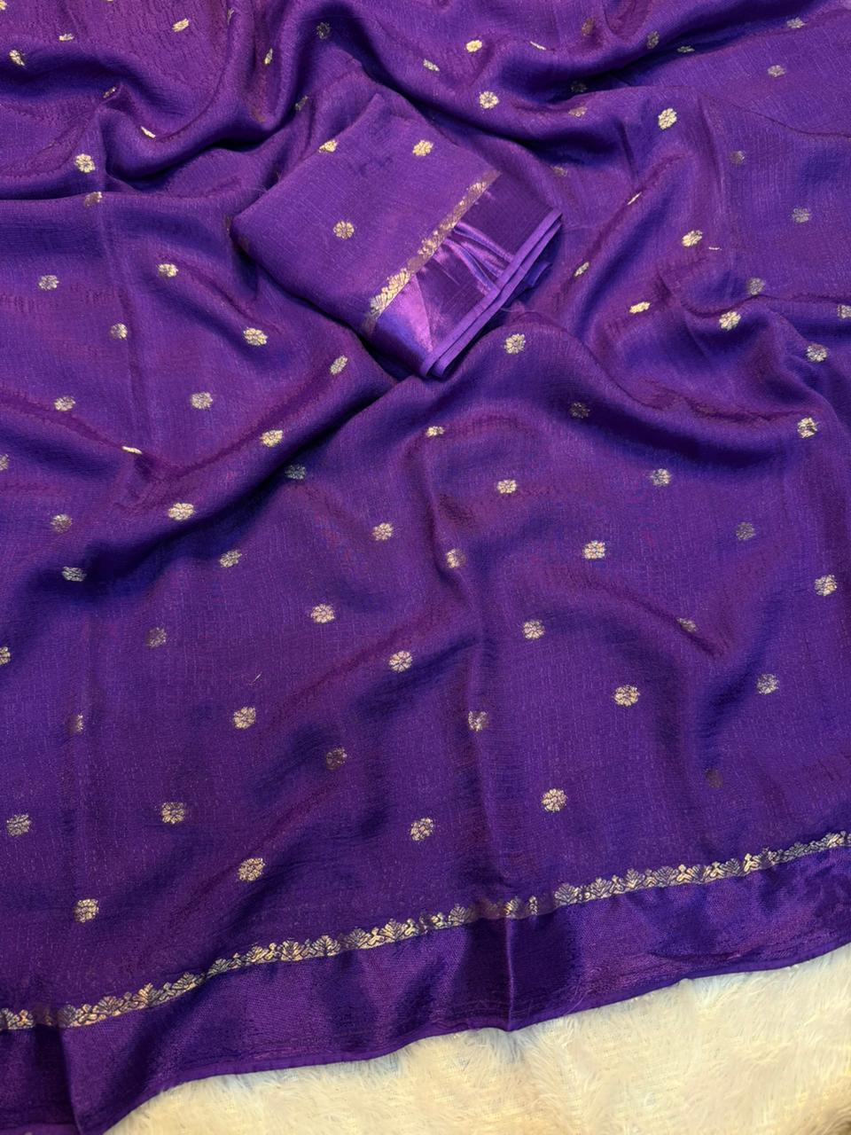 Fantabulous Festive Wear Pure Viscouse Soft Jute Jacquard Design n Satin Border Fancy Saree With Blouse Piece