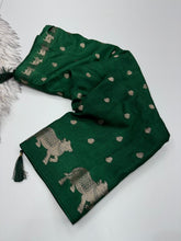 Load image into Gallery viewer, Adorable Festive Wear Pure Soft Dola Silk Jacquard Border Butti Design Fancy Saree For Women
