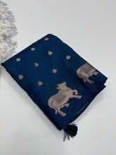 Load image into Gallery viewer, Adorable Festive Wear Pure Soft Dola Silk Jacquard Border Butti Design Fancy Saree For Women
