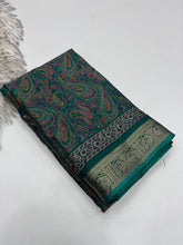 Load image into Gallery viewer, Opulent Party Wear Pure Soft Kashmiri Silk Mangalkari Border Designer Saree With Elegant Blouse
