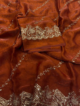 Load image into Gallery viewer, Charismatic Wedding Wear Space Silk Heavy Embroidery Butti Work Fancy Saree For Occasion
