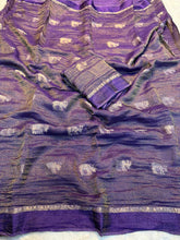 Load image into Gallery viewer, Impressive Viscose Tissue Weaving Silk Zari Work Fancy Designer Saree With Blouse
