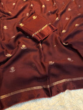 Load image into Gallery viewer, Adorning Party Wear Pure Soft Viscose Silk Jacquard Design n Satin Border Fancy Designer Saree With Blouse Piece
