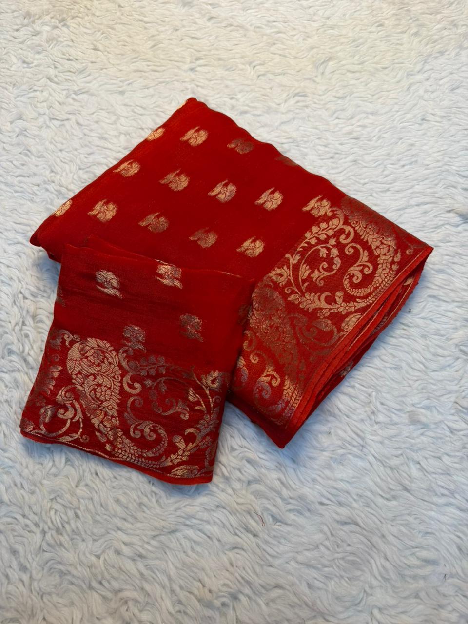 Magnetic Function Wear Pure Viscose Weaving Silk Jacquard Work Rich Pallu Designer Saree With Elegant Blouse Piece