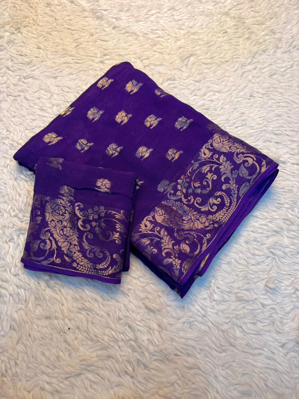 Magnetic Function Wear Pure Viscose Weaving Silk Jacquard Work Rich Pallu Designer Saree With Elegant Blouse Piece