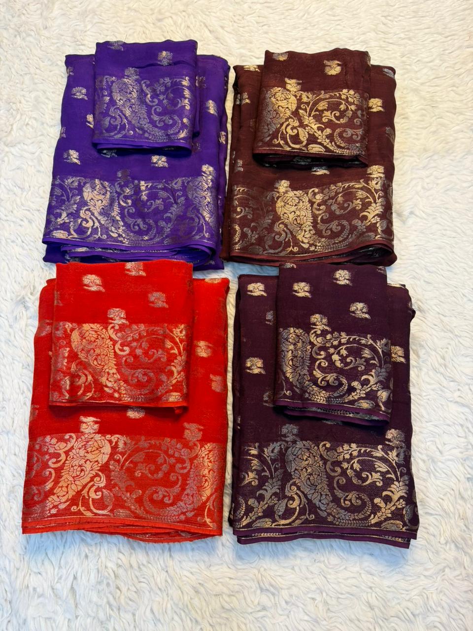 Magnetic Function Wear Pure Viscose Weaving Silk Jacquard Work Rich Pallu Designer Saree With Elegant Blouse Piece