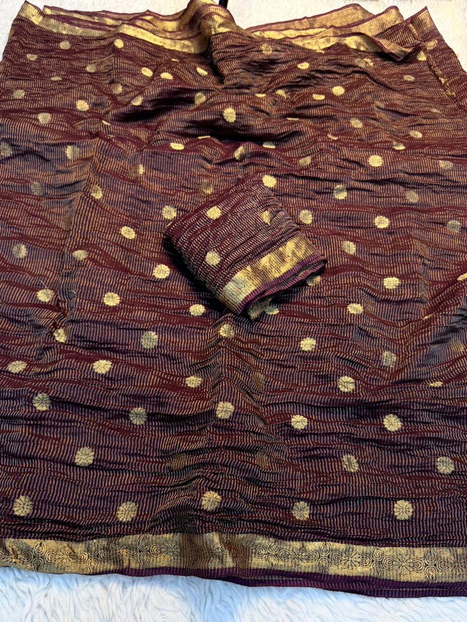 Gratifying Party Wear Viscose Tissue Weaving Silk Zari Work Fancy Designer Saree With Blouse