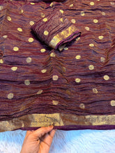 Load image into Gallery viewer, Gratifying Party Wear Viscose Tissue Weaving Silk Zari Work Fancy Designer Saree With Blouse
