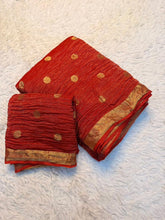 Load image into Gallery viewer, Gratifying Party Wear Viscose Tissue Weaving Silk Zari Work Fancy Designer Saree With Blouse
