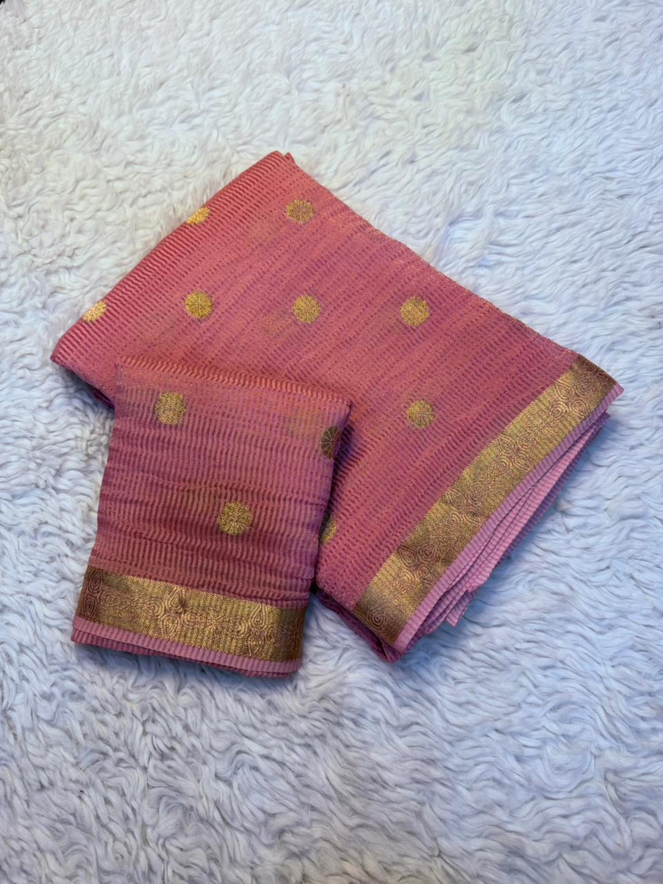 Gratifying Party Wear Viscose Tissue Weaving Silk Zari Work Fancy Designer Saree With Blouse