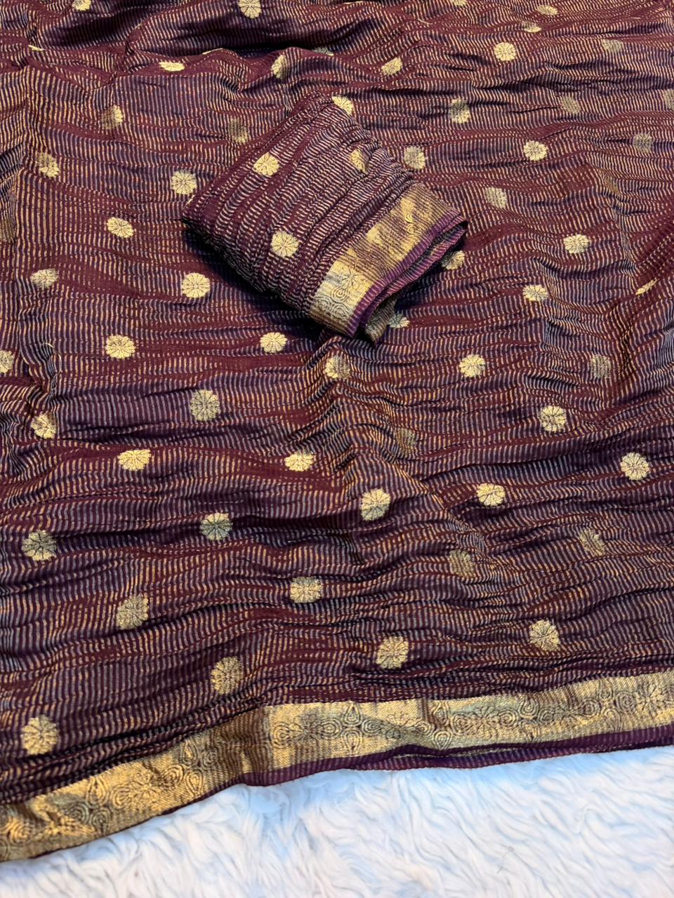 Gratifying Party Wear Viscose Tissue Weaving Silk Zari Work Fancy Designer Saree With Blouse