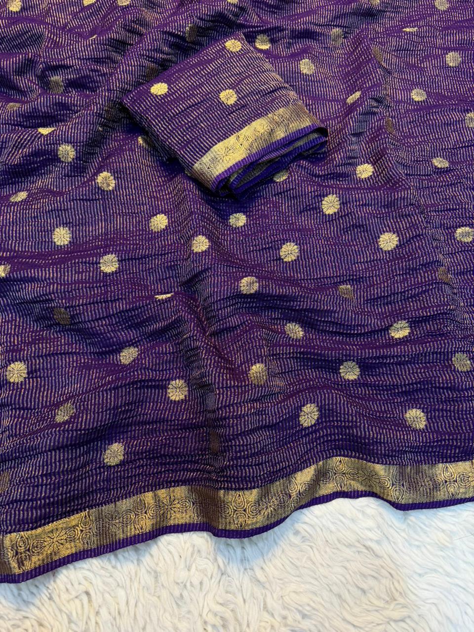 Gratifying Party Wear Viscose Tissue Weaving Silk Zari Work Fancy Designer Saree With Blouse
