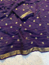 Load image into Gallery viewer, Gratifying Party Wear Viscose Tissue Weaving Silk Zari Work Fancy Designer Saree With Blouse
