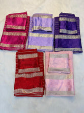 Load image into Gallery viewer, Quintessential Party Wear Pure Viscose Georgette With Satin Border Fancy Designer Saree For Women
