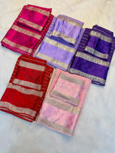 Load image into Gallery viewer, Quintessential Party Wear Pure Viscose Georgette With Satin Border Fancy Designer Saree For Women
