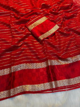 Load image into Gallery viewer, Quintessential Party Wear Pure Viscose Georgette With Satin Border Fancy Designer Saree For Women
