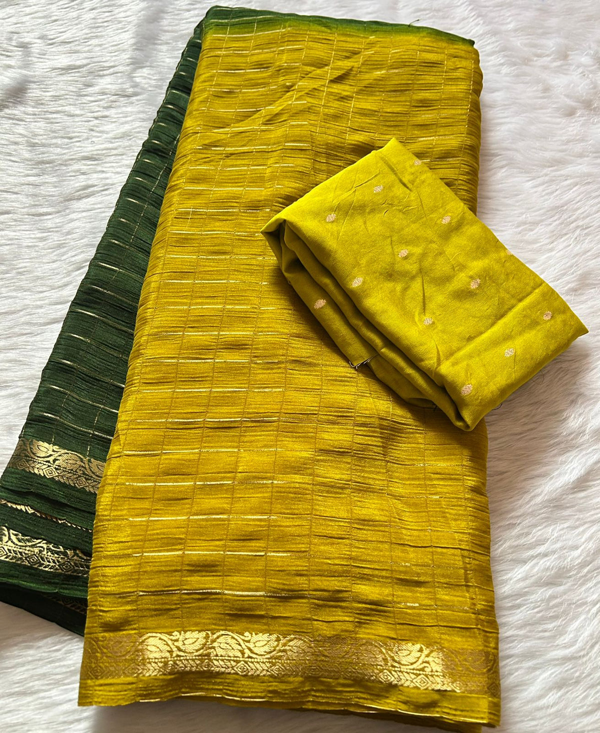 Luxury Function Wear Pure Chinnon Georgette Zari Checks Jacquard Border Desginer Saree For Occasion
