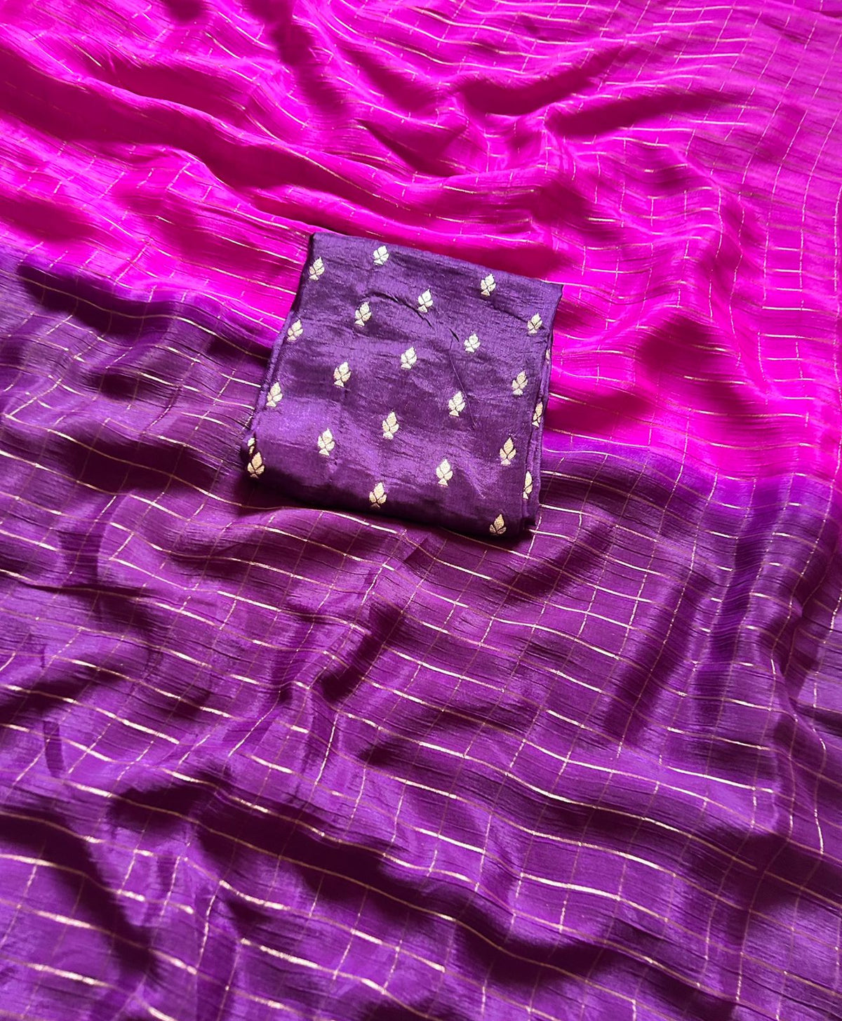 Luxury Function Wear Pure Chinnon Georgette Zari Checks Jacquard Border Desginer Saree For Occasion