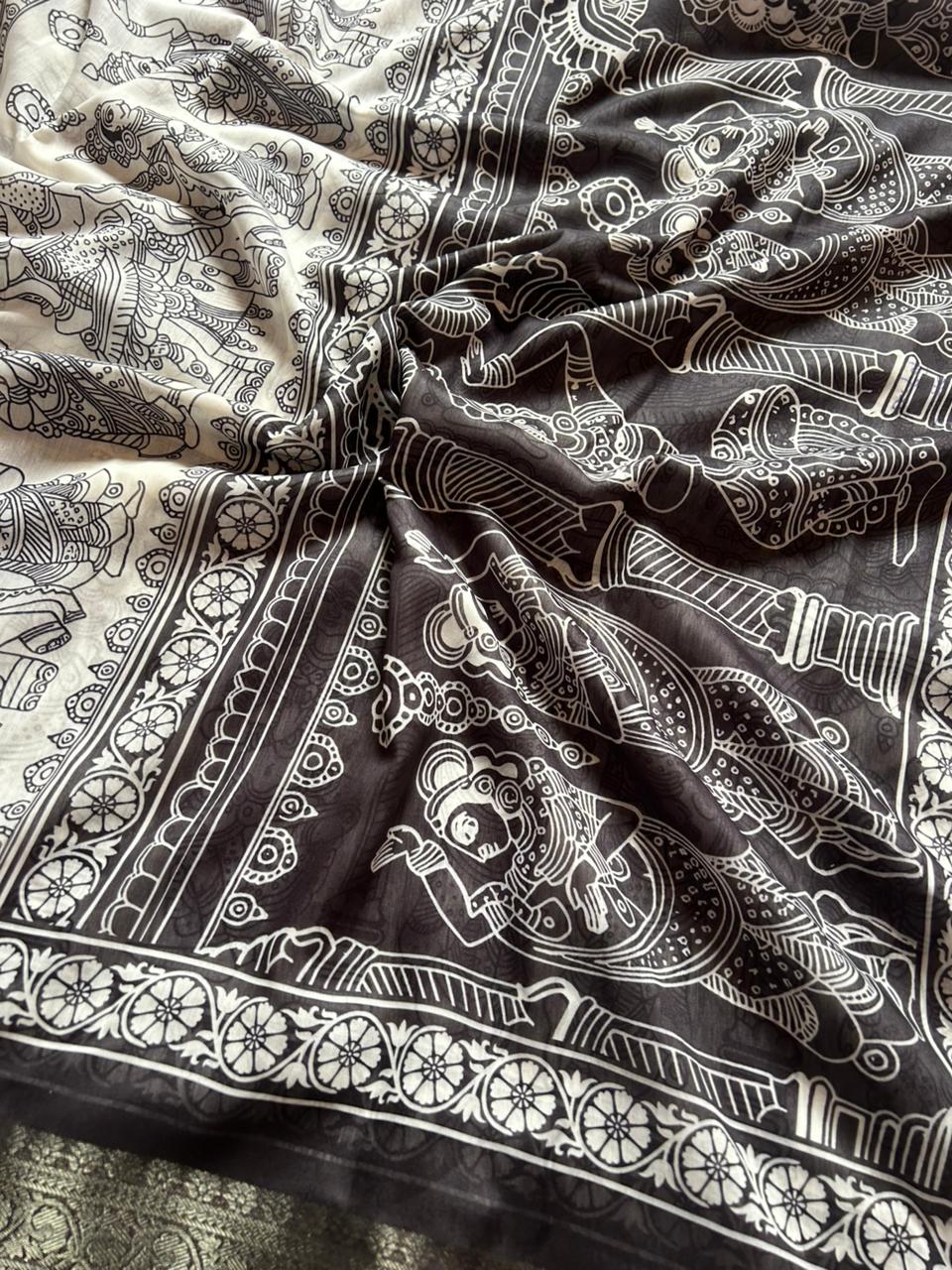 Splendorous Function Wear Soft Mul Cotton Jacquard Border Rich Pallu Fancy Desinger Saree With Blouse Piece