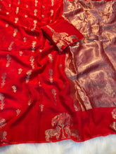 Load image into Gallery viewer, Magnificat Festive Wear Pure Viscose Dola Silk Jacquard Zari Weaving Work Fancy Designer Saree For Wedding
