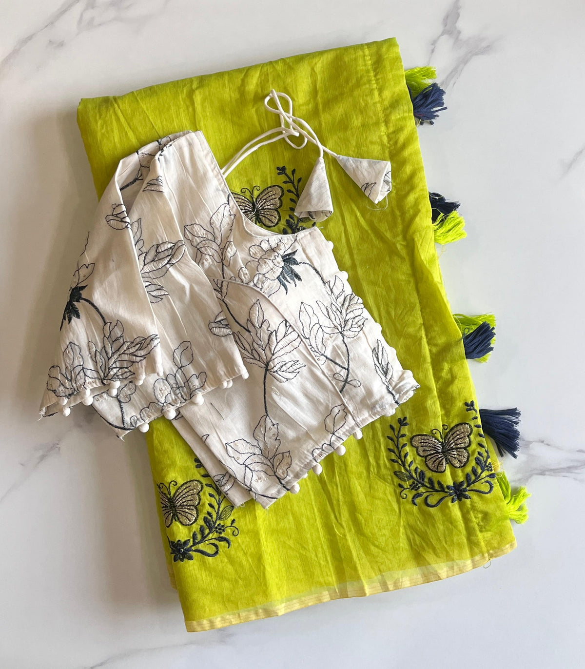 Luxuriant Party Wear Chanderi Cotton Heavy Embroidered n Tussels Work Fancy Designer Wedding Wear Saree With Stitched Blouse