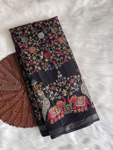 Load image into Gallery viewer, Scrupulous Party Wear Pure Soft Kashmiri Cotton Silk Designer Printed n Rich Pallu Saree With Blouse Piece
