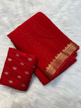 Load image into Gallery viewer, Admirable Party Wear Viscose Georgette Jacquard Zari Weaving Work Fancy Designer Saree For Women
