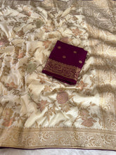 Load image into Gallery viewer, Dazzling Festive Wear Dolla Silk Jacquard Zari Weaving Work n Piping Border Desginer Saree With Contrast Blouse Piece
