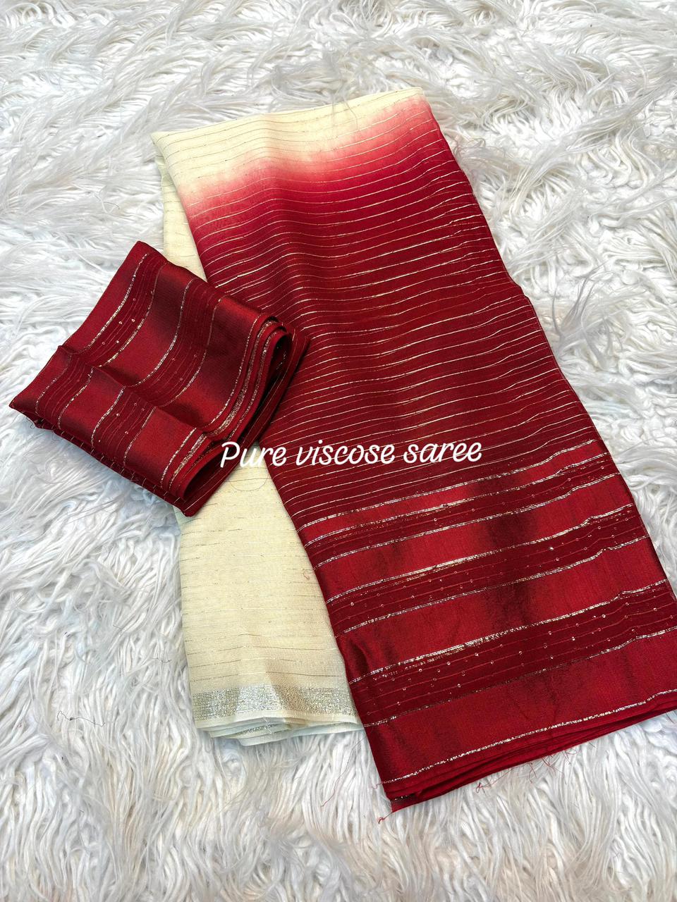 Adorning Function Wear Pure Viscose Georgette Linning Weaving Satin Patta Border Fancy Designer Saree