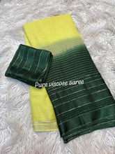 Load image into Gallery viewer, Adorning Function Wear Pure Viscose Georgette Linning Weaving Satin Patta Border Fancy Designer Saree
