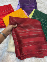 Load image into Gallery viewer, Adorning Function Wear Pure Viscose Georgette Linning Weaving Satin Patta Border Fancy Designer Saree
