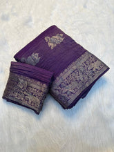 Load image into Gallery viewer, Gorgeous Function Wear Viscose Tissue Weaving Silk Zari Work Fancy Designer Saree With Blouse
