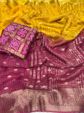 Load image into Gallery viewer, Delightful Festive Wear Double Shaded Soft Viscose Jacquard Border Fancy Designer Saree For Occasion
