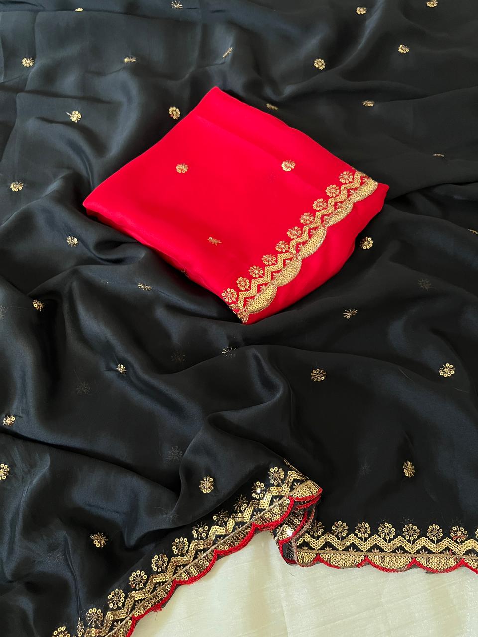 Blissful Function Wear Rangoli Silk Embroidery Butti Work Fancy Designer Saree For Occasion