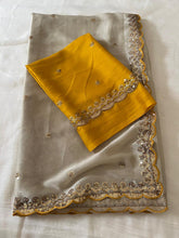 Load image into Gallery viewer, Blissful Function Wear Rangoli Silk Embroidery Butti Work Fancy Designer Saree For Occasion
