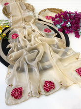 Load image into Gallery viewer, Opulent Festive Wear Soft Silk Handwork Fancy Designer Saree With Blissful Blouse Piece

