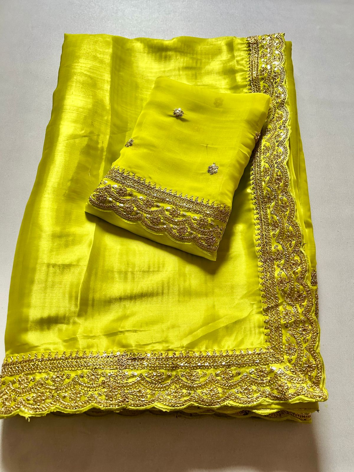 Adorning Function Wear Soft Silk Sequence Embroidery Work Border Fancy Designer Saree