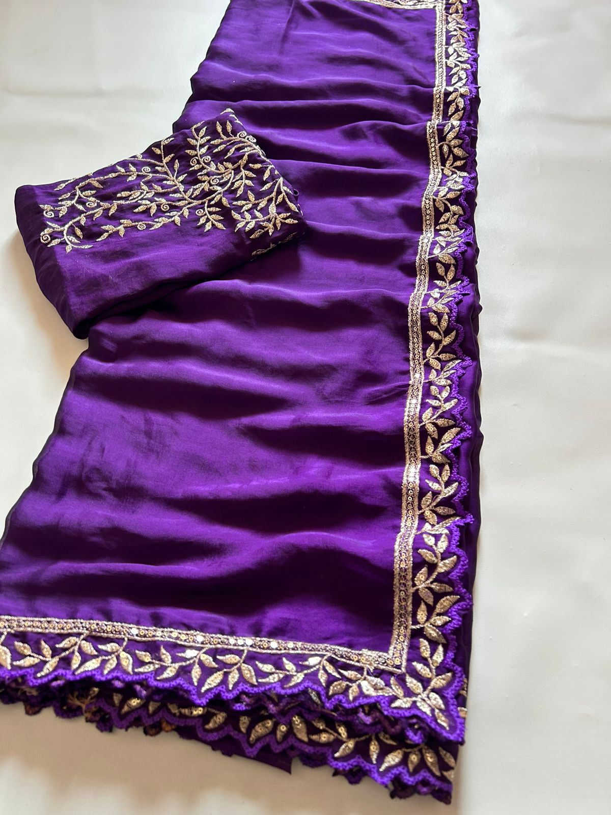 Groovy Function Wear Rangoli Silk Zari Embroidery Sequence Work Designer Saree With Blouse Piece