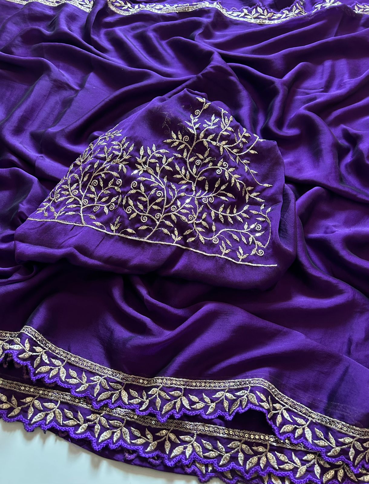 Groovy Function Wear Rangoli Silk Zari Embroidery Sequence Work Designer Saree With Blouse Piece