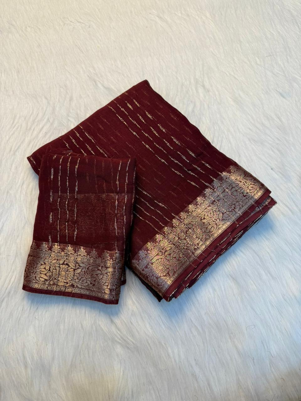Marvellous Function Wear Pure Viscose Dola Silk Jacquard Zari Border Rich Pallu Designer Saree With Elegant Blouse Piece