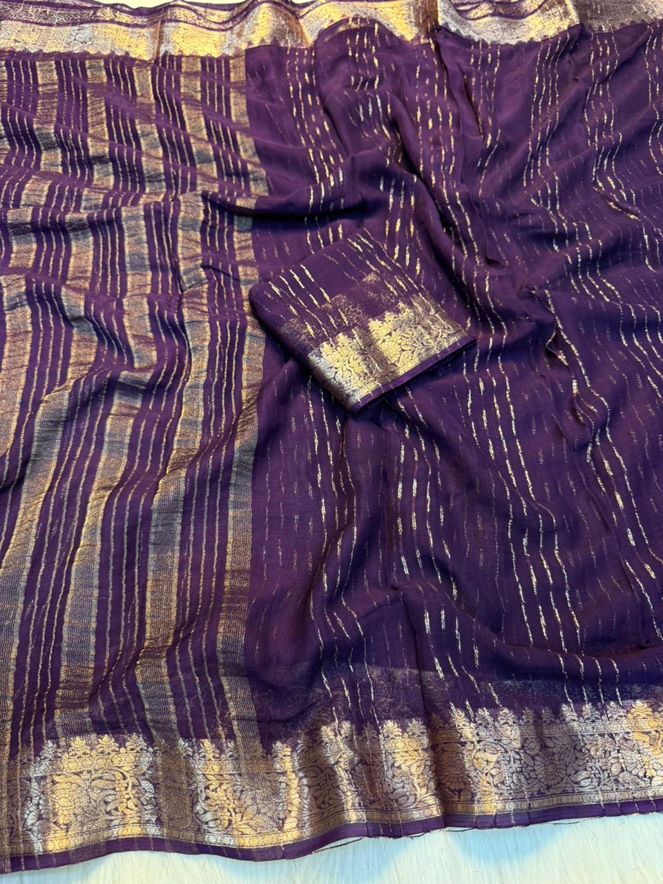 Marvellous Function Wear Pure Viscose Dola Silk Jacquard Zari Border Rich Pallu Designer Saree With Elegant Blouse Piece