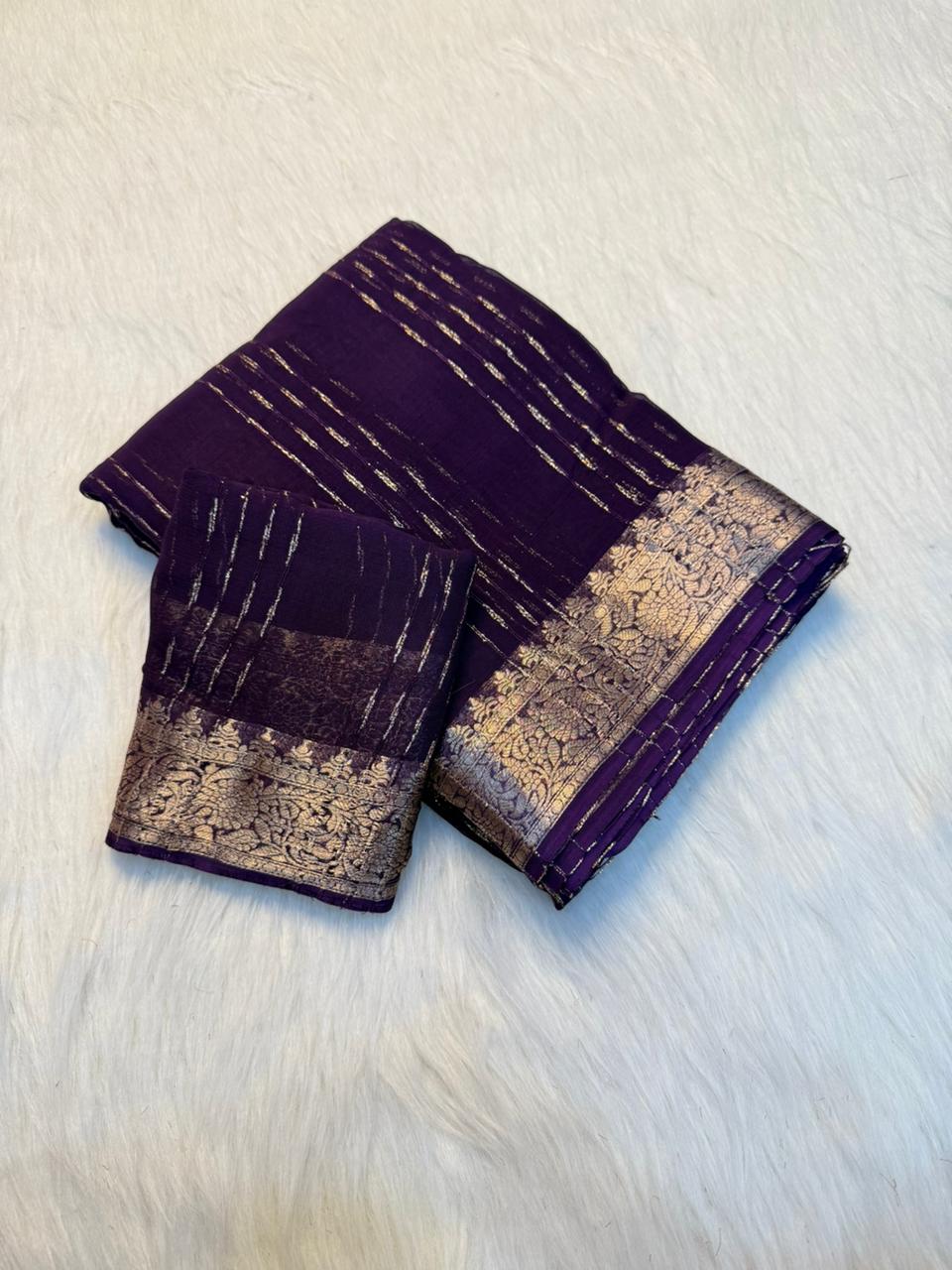 Marvellous Function Wear Pure Viscose Dola Silk Jacquard Zari Border Rich Pallu Designer Saree With Elegant Blouse Piece