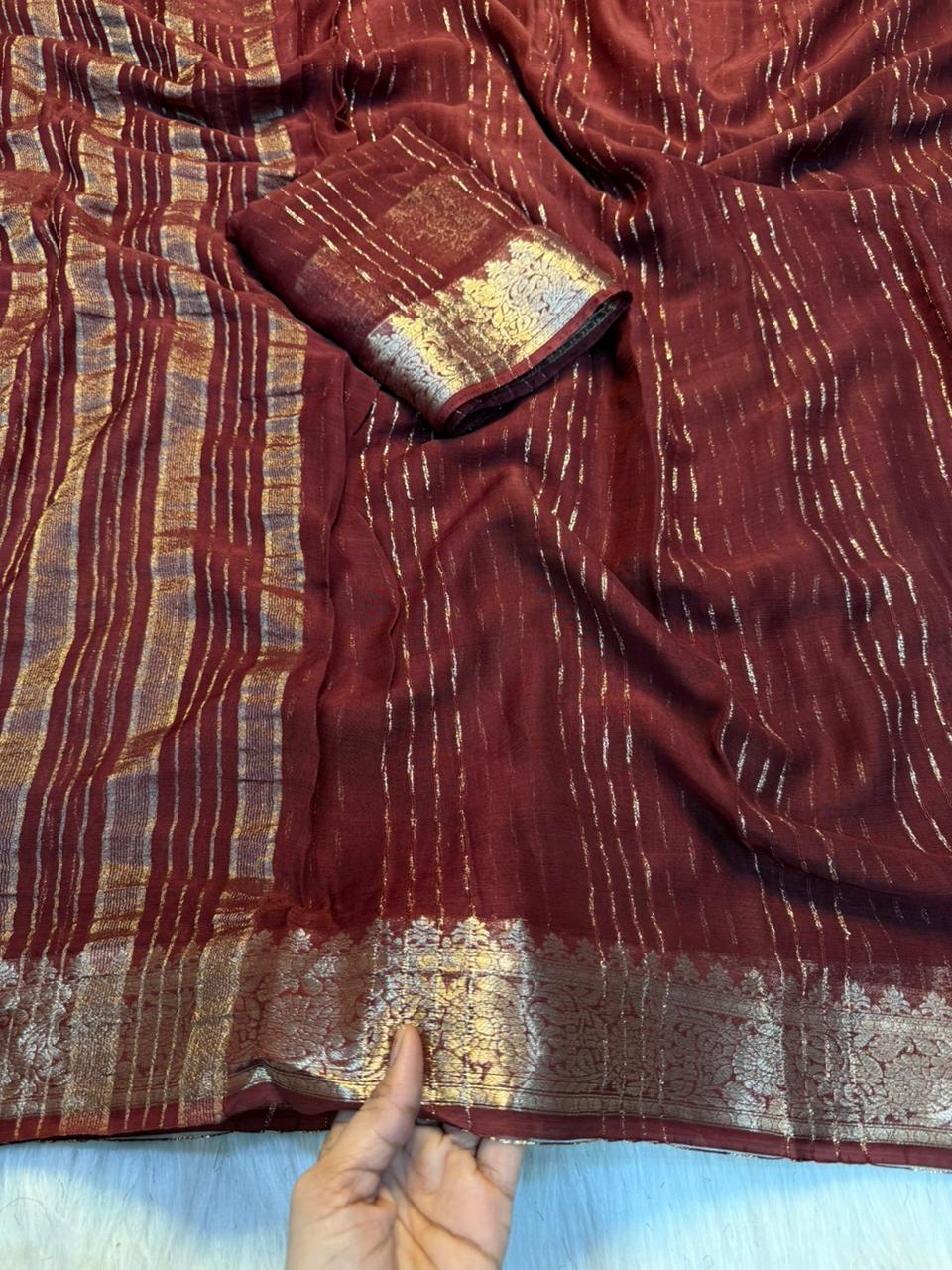 Marvellous Function Wear Pure Viscose Dola Silk Jacquard Zari Border Rich Pallu Designer Saree With Elegant Blouse Piece