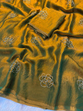 Load image into Gallery viewer, Attractive Party Wear Silk Beads Work Fancy Designer Saree With Blissful Blouse Piece
