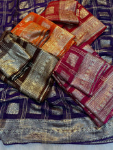 Load image into Gallery viewer, New Partywear Pure Viscose Georgette Jacquard Weaving Work Fancy Designer Saree With Blouse
