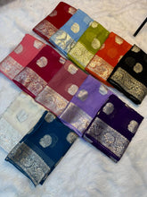 Load image into Gallery viewer, Elegant Party Wear Pure Viscose Georgette Jacquard Weaving Work Fancy Designer Saree With Blouse
