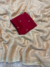 Load image into Gallery viewer, Elegant Party Wear Viscose Silk Zari Work Fancy Designer Saree With Contrast Blouse Piece
