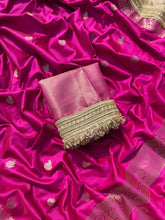 Load image into Gallery viewer, New Wedding Wear Banarasi Silk Jacquard n Heavy Lace Work Fancy Designer Saree
