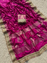 Load image into Gallery viewer, New Wedding Wear Banarasi Silk Jacquard n Heavy Lace Work Fancy Designer Saree
