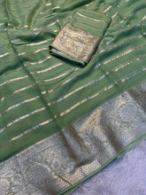 Load image into Gallery viewer, Luxury Fnction Wear Viscose Georgette Jacquard Zari Weaving Work Fancy Designer Saree
